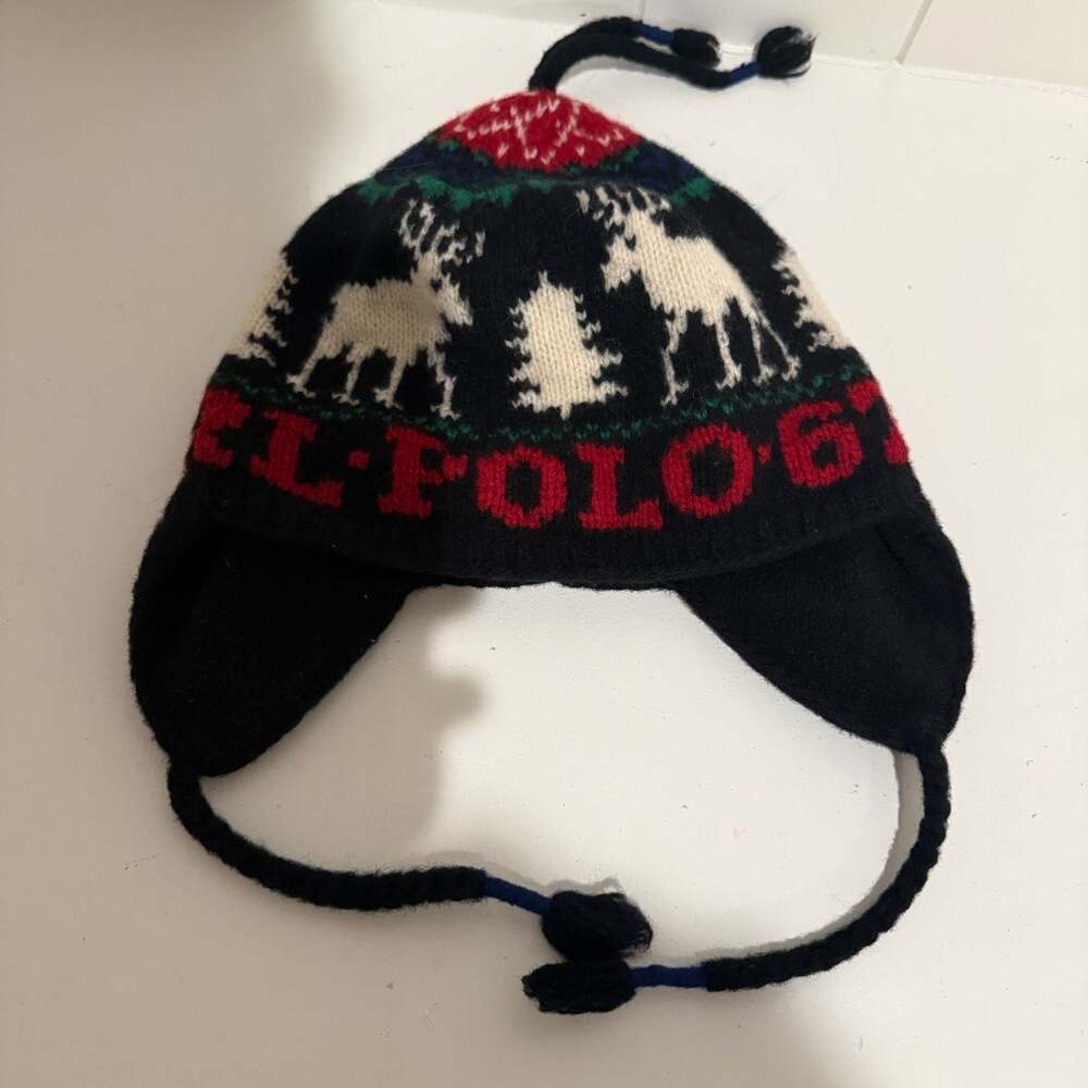 Polo Ralph Lauren Jacquard-Knit Wool-Blend Reindeer Earflap Hat